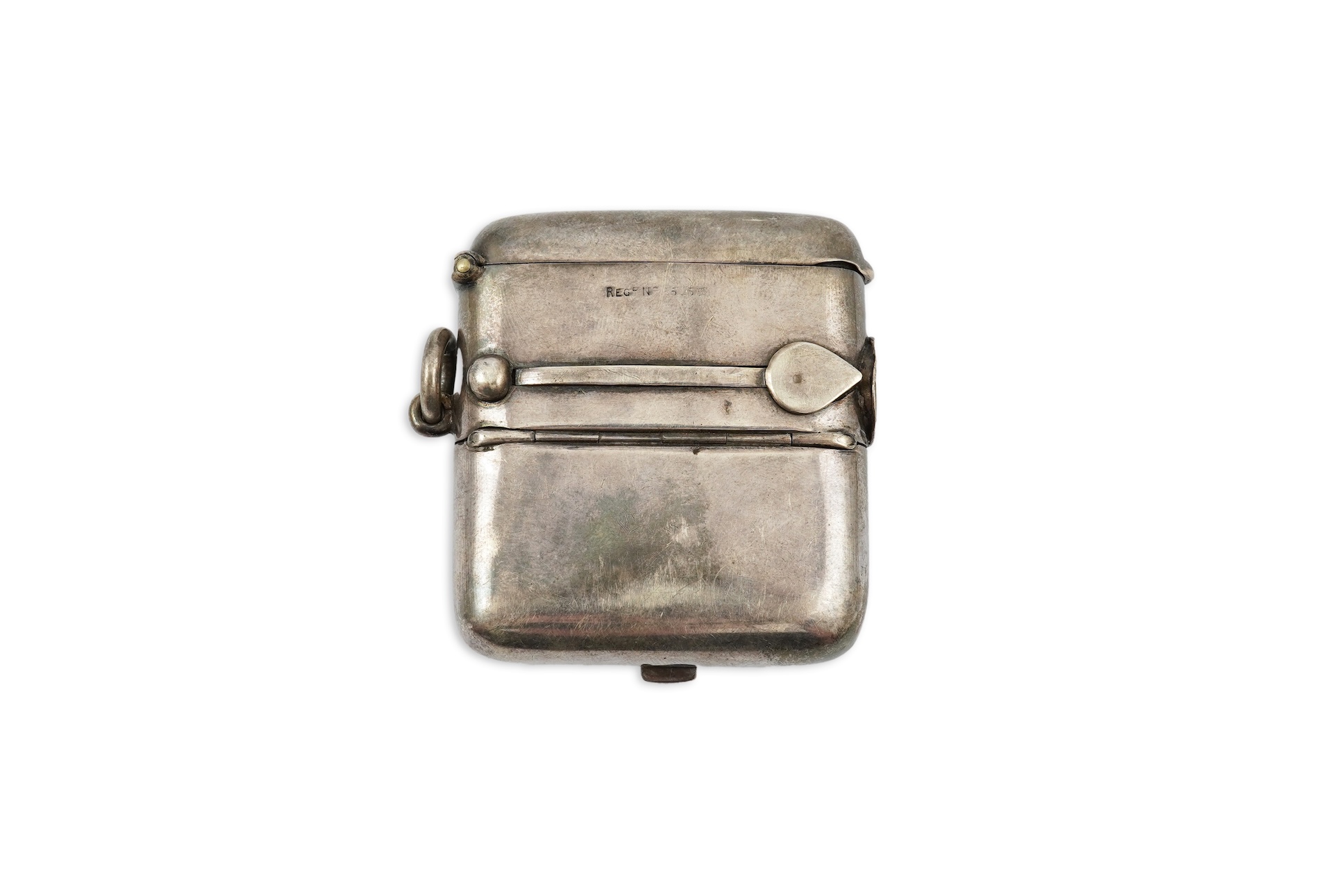 A late Victorian silver combination, cigar cutter, sovereign/half sovereign and vesta case by William Hair Haseler